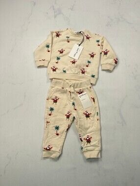 Miles The Label Printed Set Cream Contemporary Everyday Essential - Boys 6M